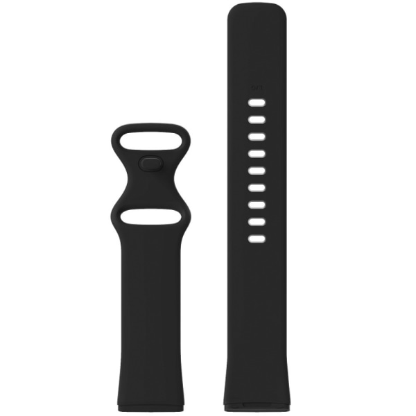 Silikonerem til Fitbit Versa 4/Sense 2 Sort (S)