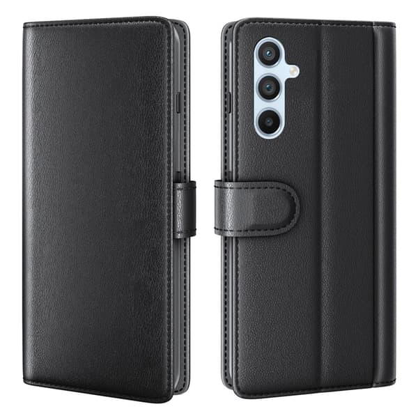 Ægte lædercover Samsung Galaxy A54 Sort