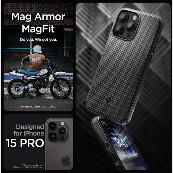 Spigen iPhone 15 Pro Cover MagSafe Armor Sort
