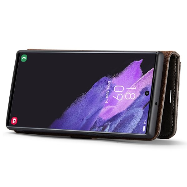 DG.MING 2-in-1 Magnet Wallet Samsung Galaxy S25 Ultra Brown