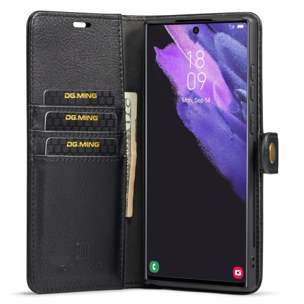 DG.MING 2-i-1 Magnet Pung Samsung Galaxy S24 Ultra Sort