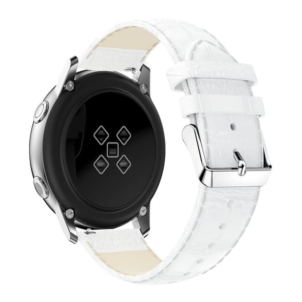 Læderrem Krokodille Samsung Galaxy Watch Active Hvid