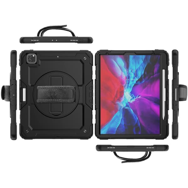 iPad Pro 12.9 4th Gen (2020) Stöttåligt Hybridskal Svart