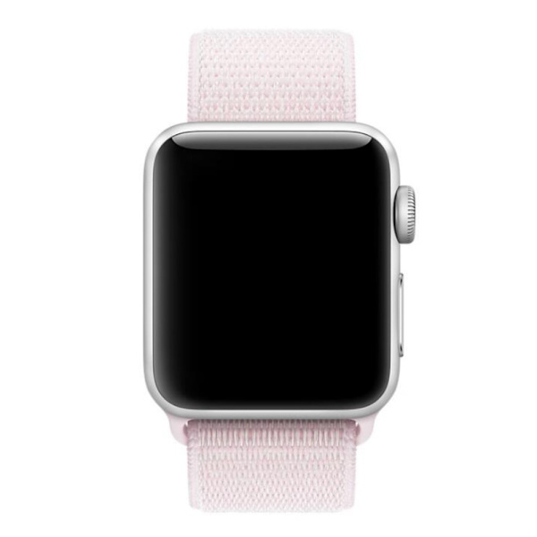 Nylonkellonauha Apple Watch Series 10 42mm Vaaleanpunainen