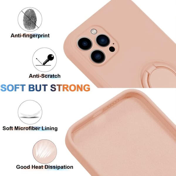 iPhone 15 Pro Max Skal Med Ringholder Rosa