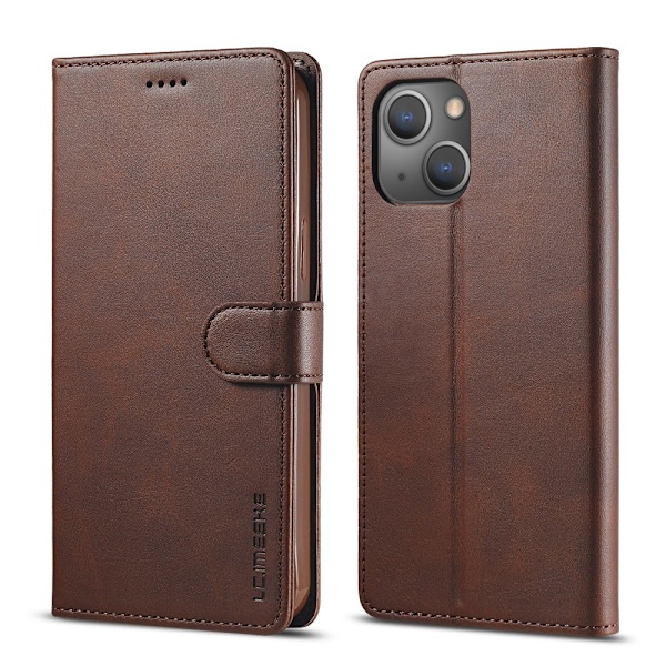LC.IMEEKE Lompakkokotelo iPhone 13 Mini Ruskea