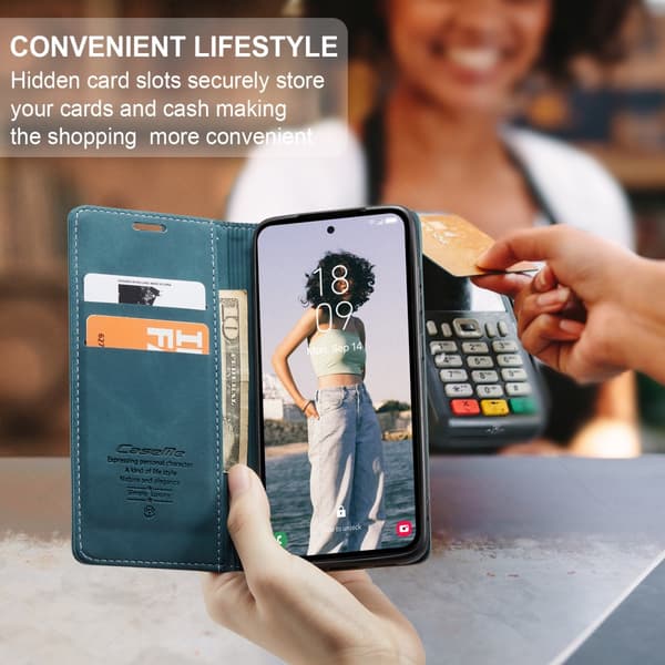 CaseMe Slim Pungetui Samsung Galaxy A35 Blå