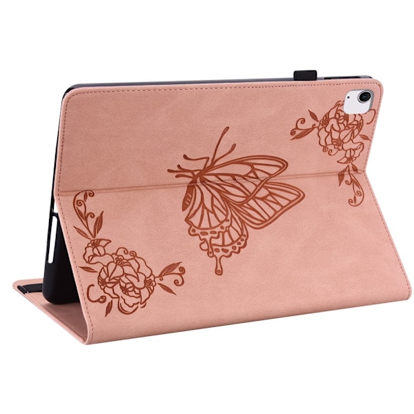 Läderfodral Apple iPad Air 11 7th Gen (2025) Fjärilar Rosa