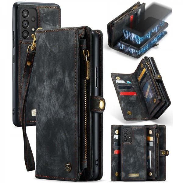 CaseMe Multi-Slot 2 in 1 Wallet Case Galaxy A53 Black