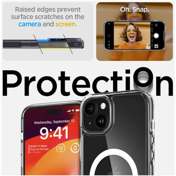 Spigen Ultra Hybrid MagSafe Skal iPhone 15 Plus Vit