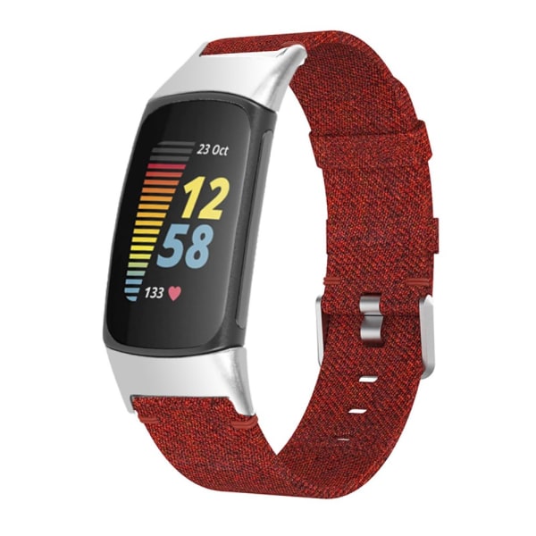 Canvasarmband Fitbit Charge 5 Röd