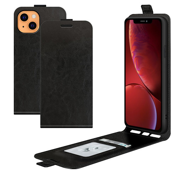Flip Etui Læder iPhone 13 Sort