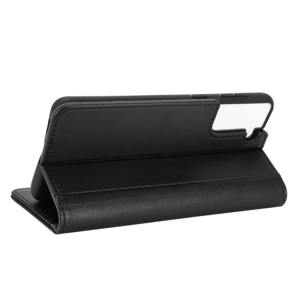 Ægte lædercover Samsung Galaxy S21 Sort