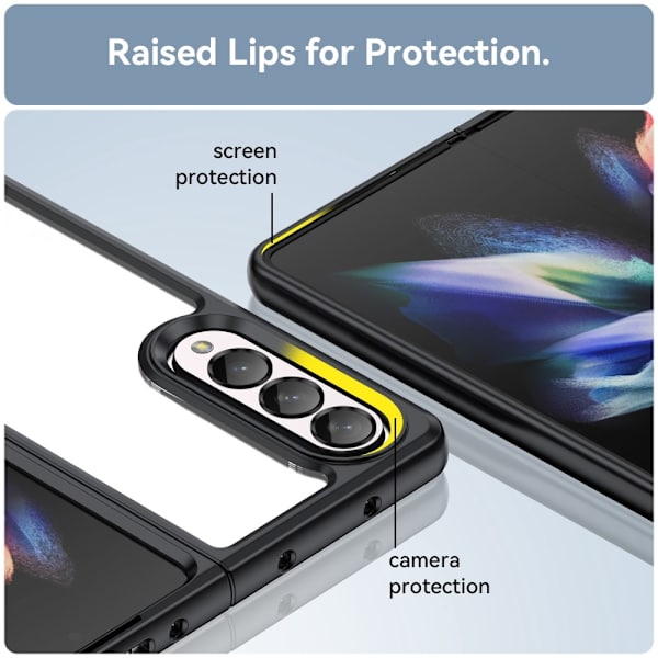 Edge Crystal Hybrid Case Samsung Galaxy Z Fold 4 Svart