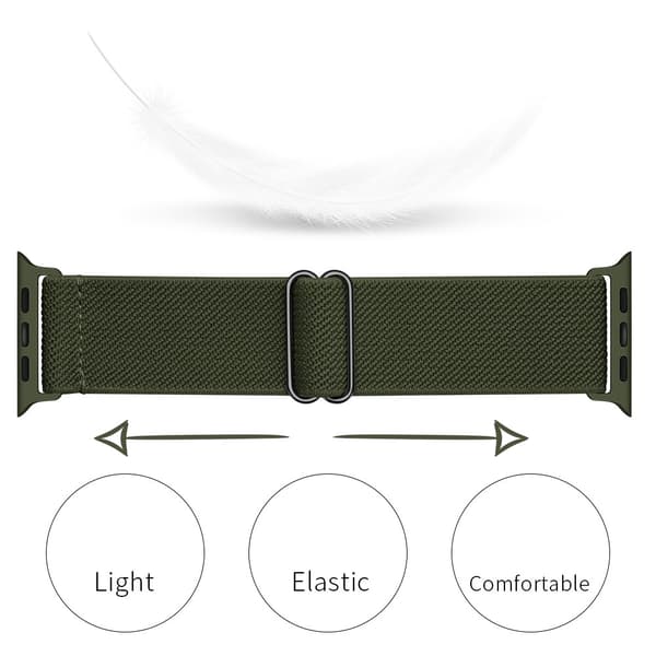 Elastiskt Nylonarmband Apple Watch Ultra 2 49mm Grön