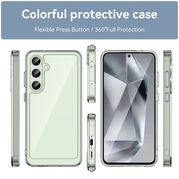 Hybrid Edge Case Samsung Galaxy S24 FE Transparent