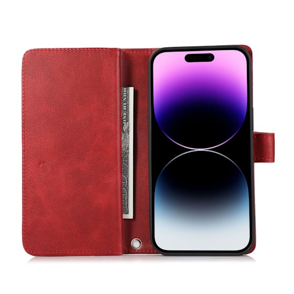 Lompakkokotelo Multi-Slot iPhone 16 Pro Max Punainen