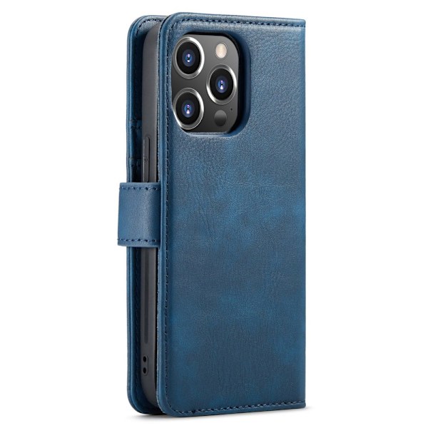 DG.MING 2-in-1 Magnet Wallet iPhone 14 Pro Max Blue