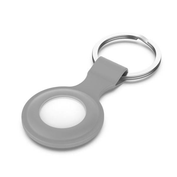 Silikonecover til Apple AirTag med nøglering Grå