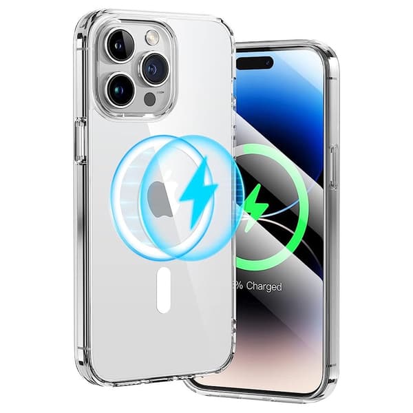 MagSafe-kuori iPhone 15 Prolle, läpinäkyvä