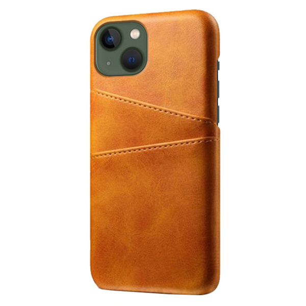 Läderskal Med Kortfack iPhone 14 Cognac