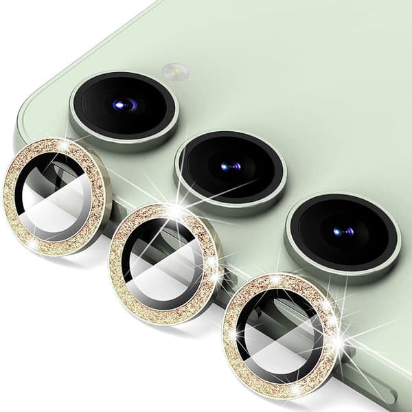 Hat Prince Glitter Linsebeskyttelse Samsung Galaxy S24 Guld