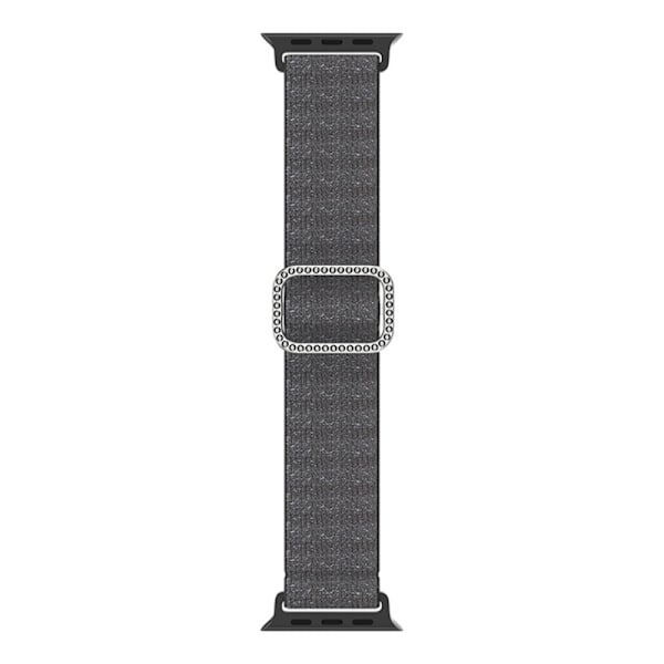 Elastisk Nylonrem Apple Watch Series 10 42mm Glitter Sort