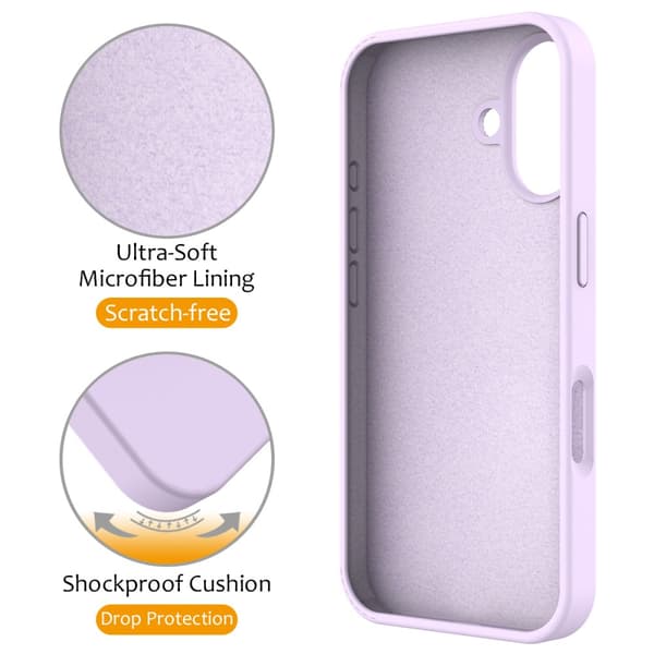 Silikoni Kickstand MagSafe iPhone 16 Lila