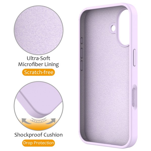 Silikonskal Kickstand MagSafe iPhone 16 Lila