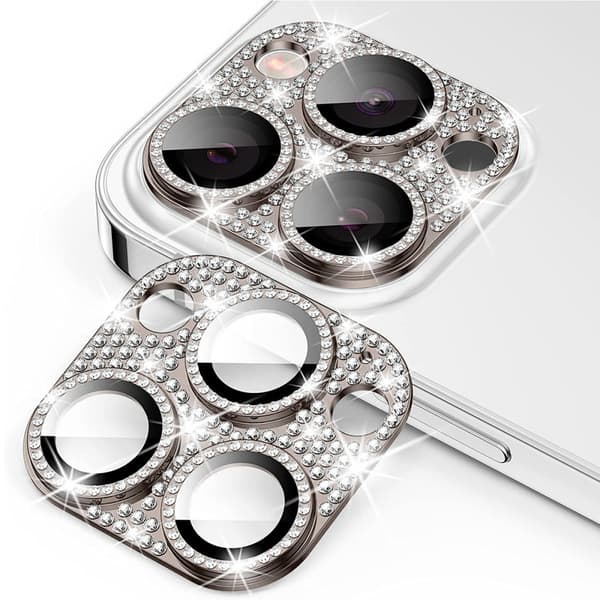 Hat Prince Glitter Kamerabeskyttelse iPhone 16 Pro Max Brun