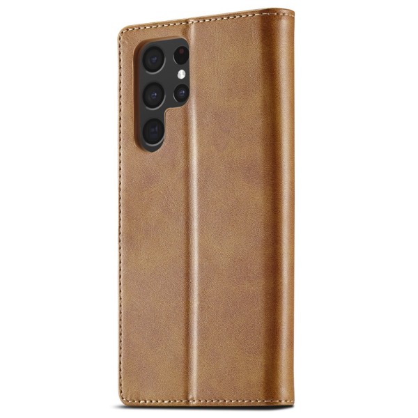 LC.IMEEKE Plånboksfodral Samsung Galaxy S24 Ultra Cognac
