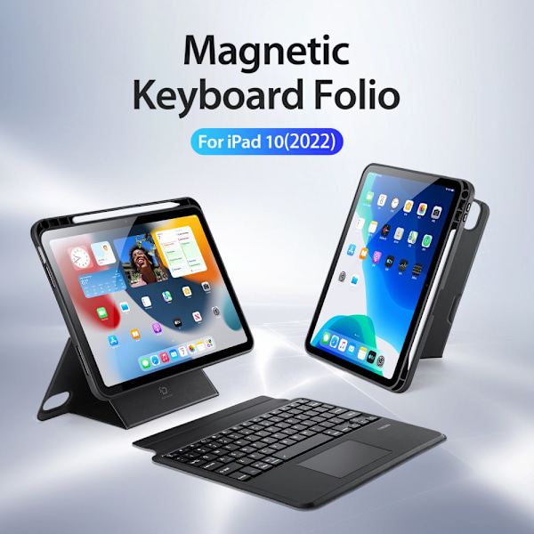 Dux Ducis Bluetooth-näppäimistökotelo Apple iPad 11 11. sukupolvi (2