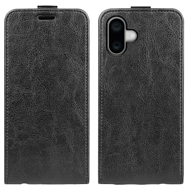 Flip Læderetui iPhone 16 Sort