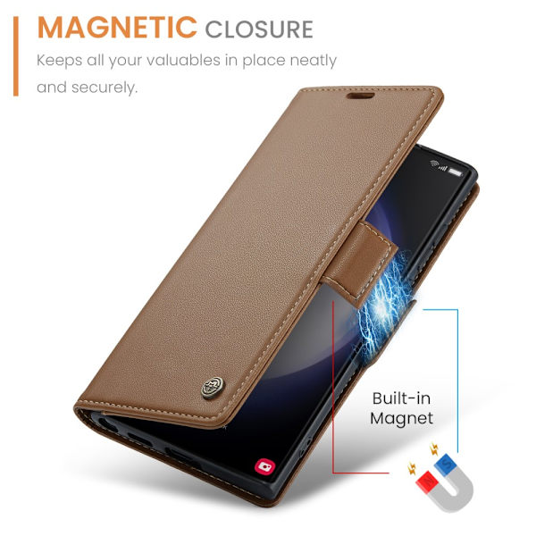 CaseMe Slim Plånboksfodral RFID-skydd Samsung Galaxy S24 Ultra B