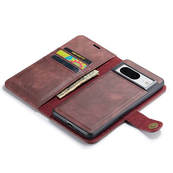 DG.MING 2-in-1 Magnet Wallet Google Pixel 8 Red