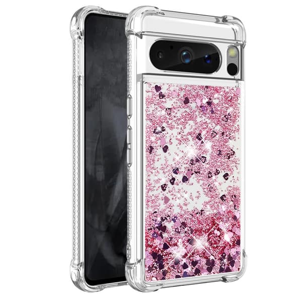 Glitter Bling TPU Skal Google Pixel 8 Pro Roséguld