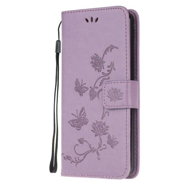 Nahkakotelo Butterflies Samsung Galaxy S21 Ultra Purple