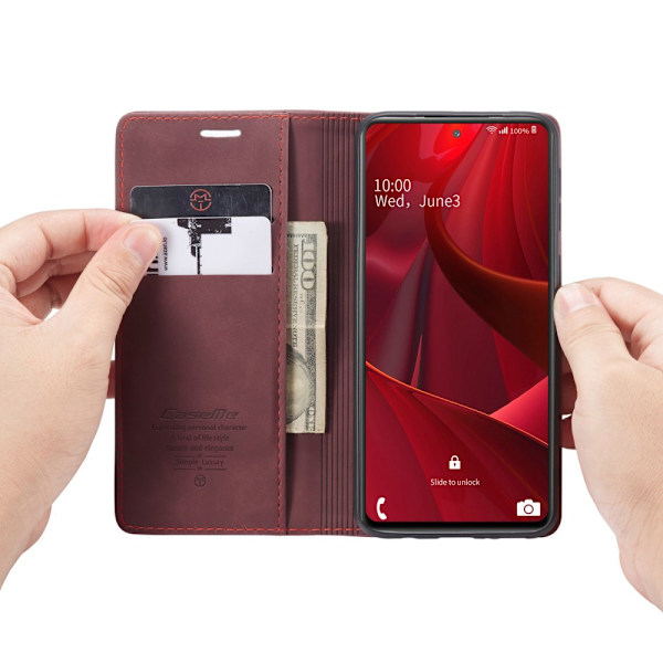CaseMe Slim Lompakkokotelo Galaxy S20 FE Punainen