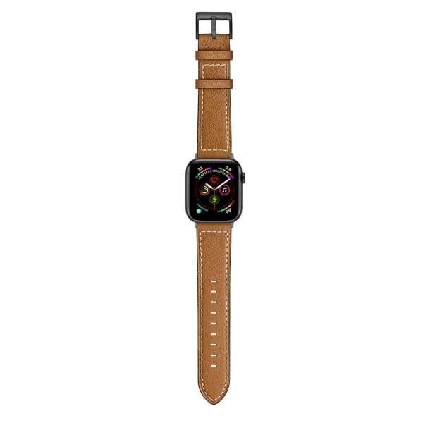 Klassinen nahkaranneke Apple Watch 42/44/45/49 mm konjakki