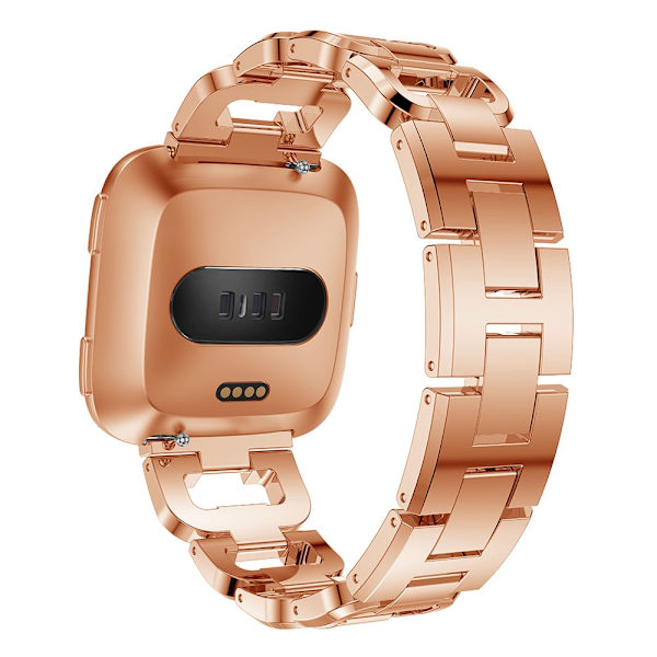 Fitbit Versa/Versa 2 -rhinestone-metallrem i roséguld