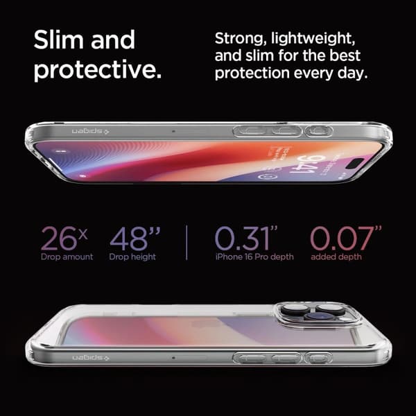 Spigen iPhone 16 Pro Skal Ultra Hybrid Transparent