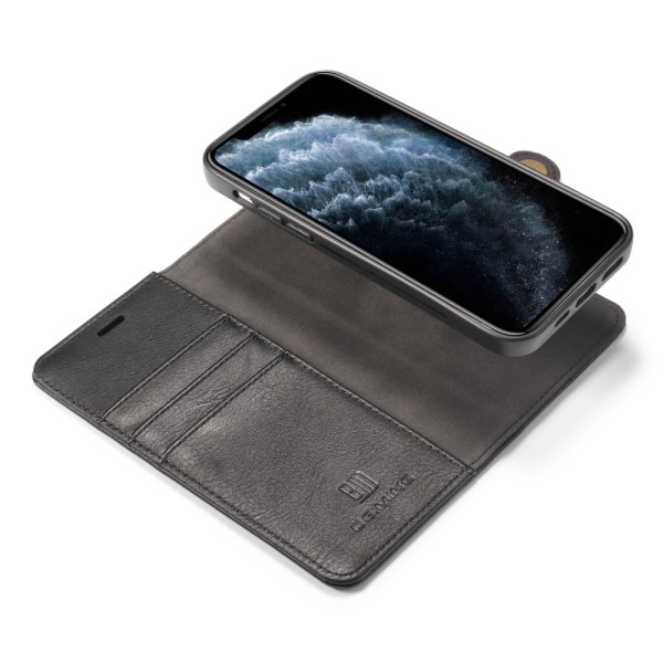 DG.MING 2-in-1 magneettilompakko iPhone 12 Pro Max, musta