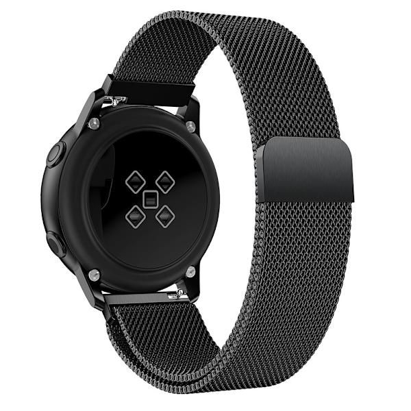 Milanese Loop Armband Samsung Galaxy Watch Active Svart