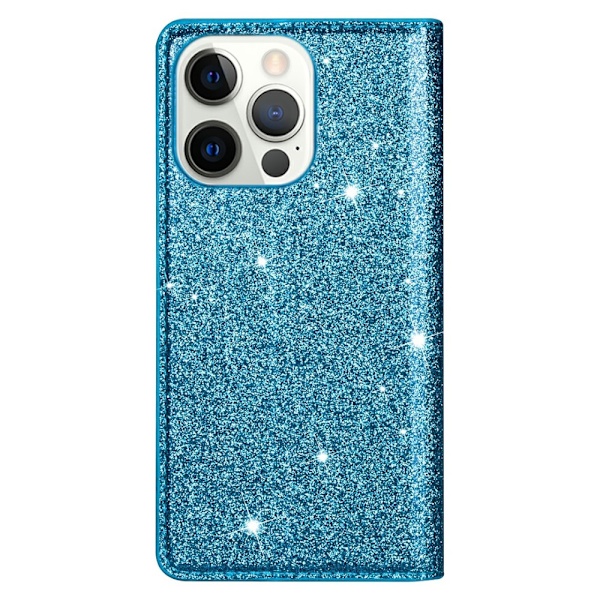 Glitter Pungetui iPhone 13 Pro Blå
