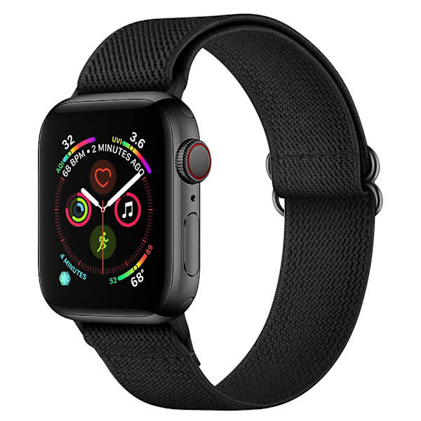 Joustava nailonranneke Apple Watch 41mm Series 9 Musta