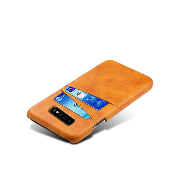 Läderskal Med Kortfack Samsung Galaxy S10 Cognac
