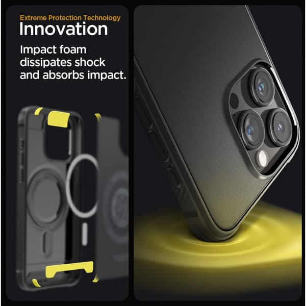 Spigen iPhone 15 Pro Max -kuori Rugged Armor MagSafe Black