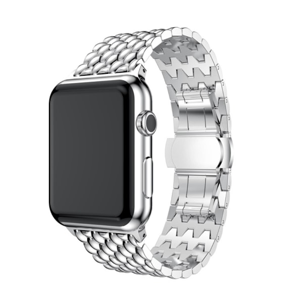 Metallarmband i Fjärilspänne Apple Watch Series 10 42mm Silver