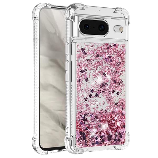 Glitter Bling TPU Skal Google Pixel 8 Roséguld