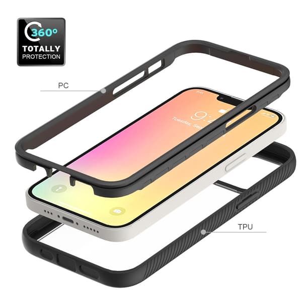 Kattava suojakuori iPhone 13 Musta